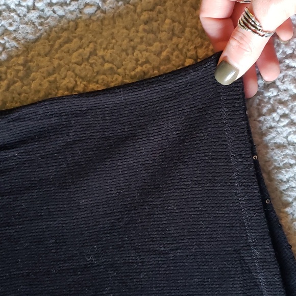 Aeropostale Sequin Sparkle Original Cotton Blend Long Sleeve Waffle Knit Tee - Picture 8 of 8